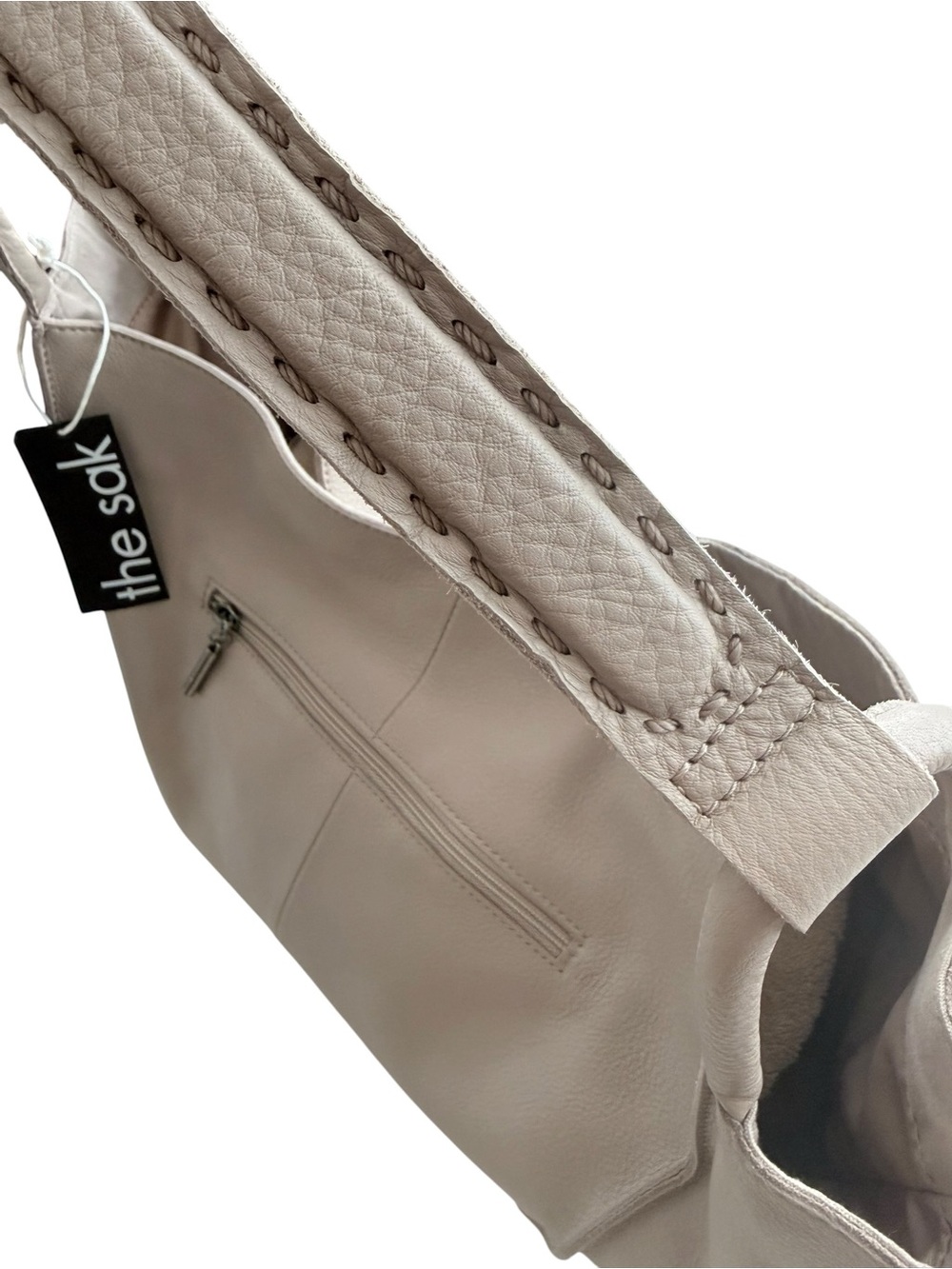 The Sak Los Feliz Large Leather Tote Sand NWT - Picture 5 of 9